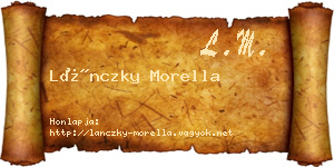 Lánczky Morella névjegykártya